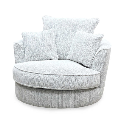 ‘Legend’ Gabriel Snow Grey Classic Back Swivel Chair