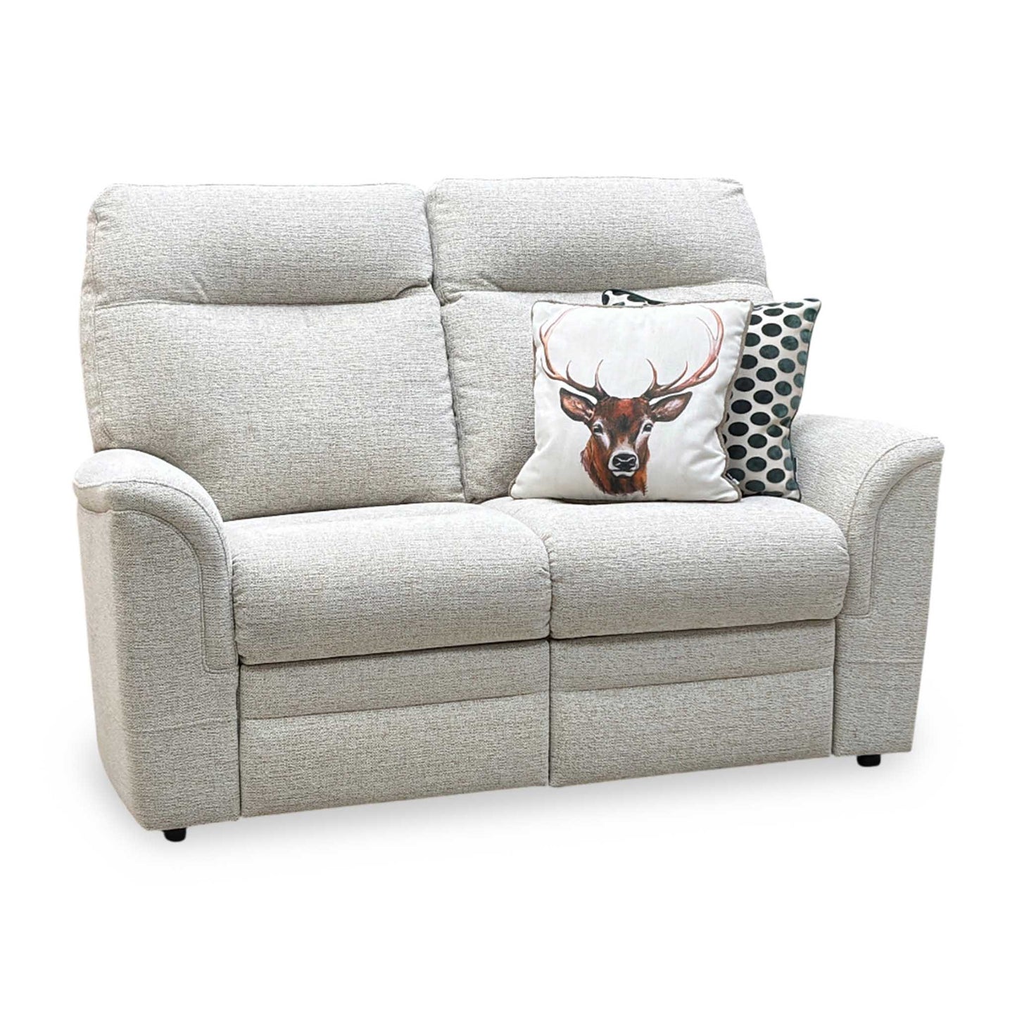 Parker Knoll 'Hudson 23' Caledonian Stone Grey 001300-0055 Fabric 2 Seater Sofa Furniture Village