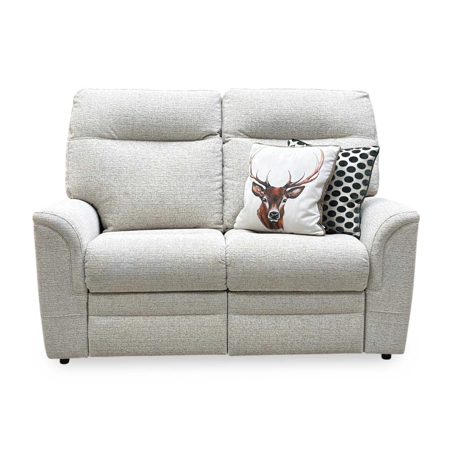 Parker Knoll 'Hudson 23' Caledonian Stone Grey 001300-0055 Fabric 2 Seater Sofa Furniture Village