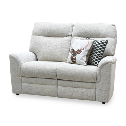 Parker Knoll 'Hudson 23' Caledonian Stone Grey 001300-0055 Fabric 2 Seater Sofa Furniture Village