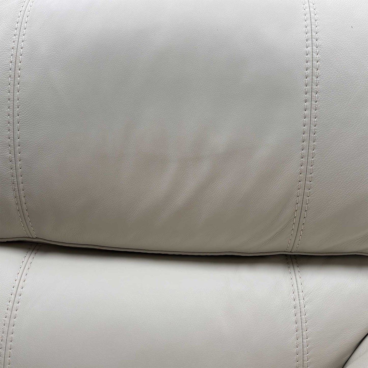 World of Leather 'Cozee' Nw-521e Frost White Pure Premium Leather 2 Seater Sofa