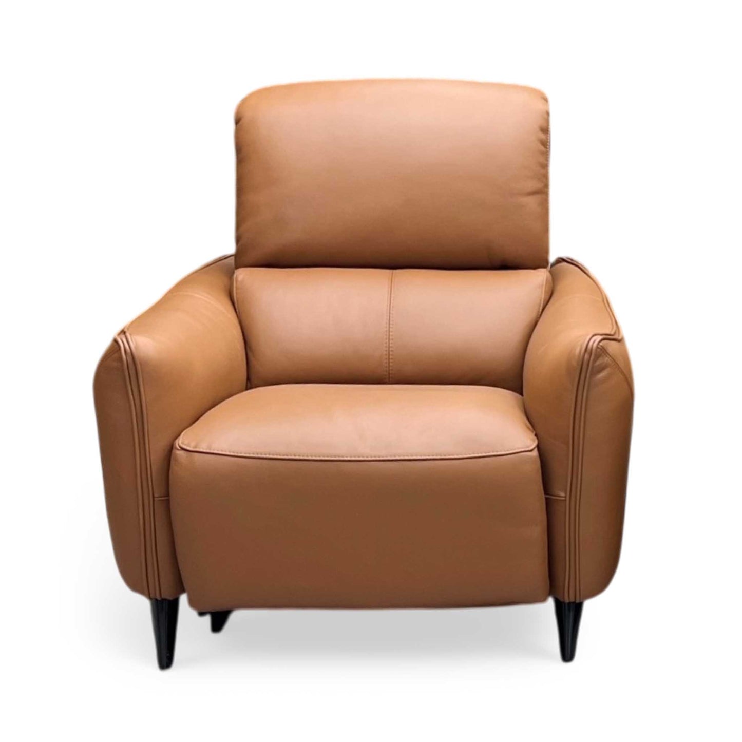 ‘Maddox’ Nn-575e Caramel Brown Leather Power Recliner Chair Furniture Village