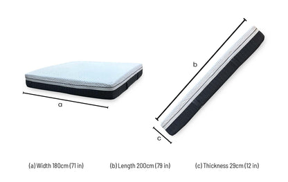 Emma Mattress Diamond Deluxe Hybrid Soft Tension Diamond Cool Foam Mattress - Super King Furniture Village