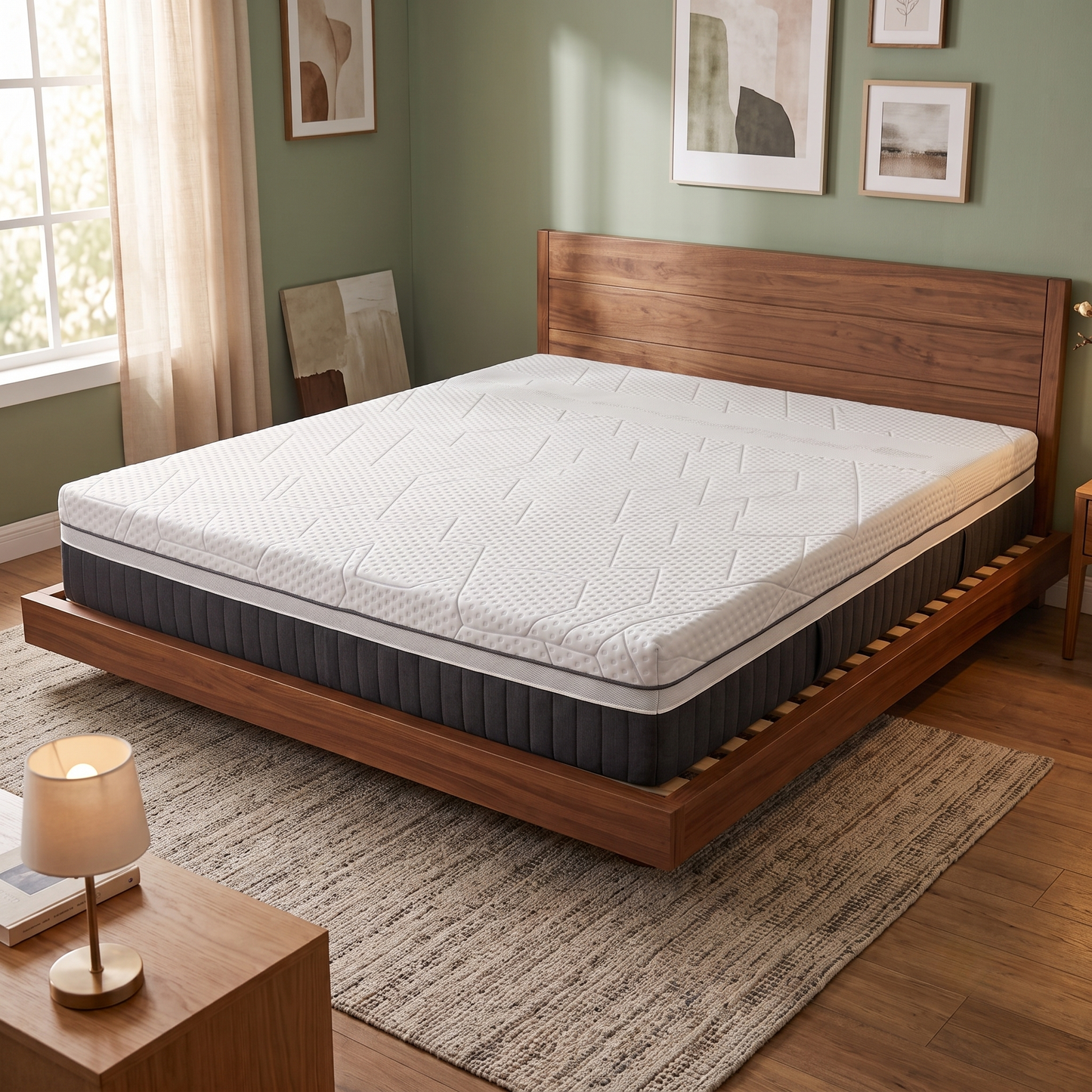 Emma Mattress Diamond Deluxe Hybrid Soft Tension Diamond Cool Foam Mattress - Super King Furniture Village