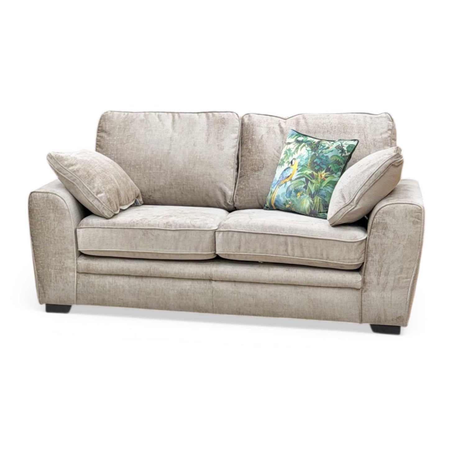 ‘Chalfont’ Adele Biscuit Brown Linen Fabric 2 Seater Sofa Sofology