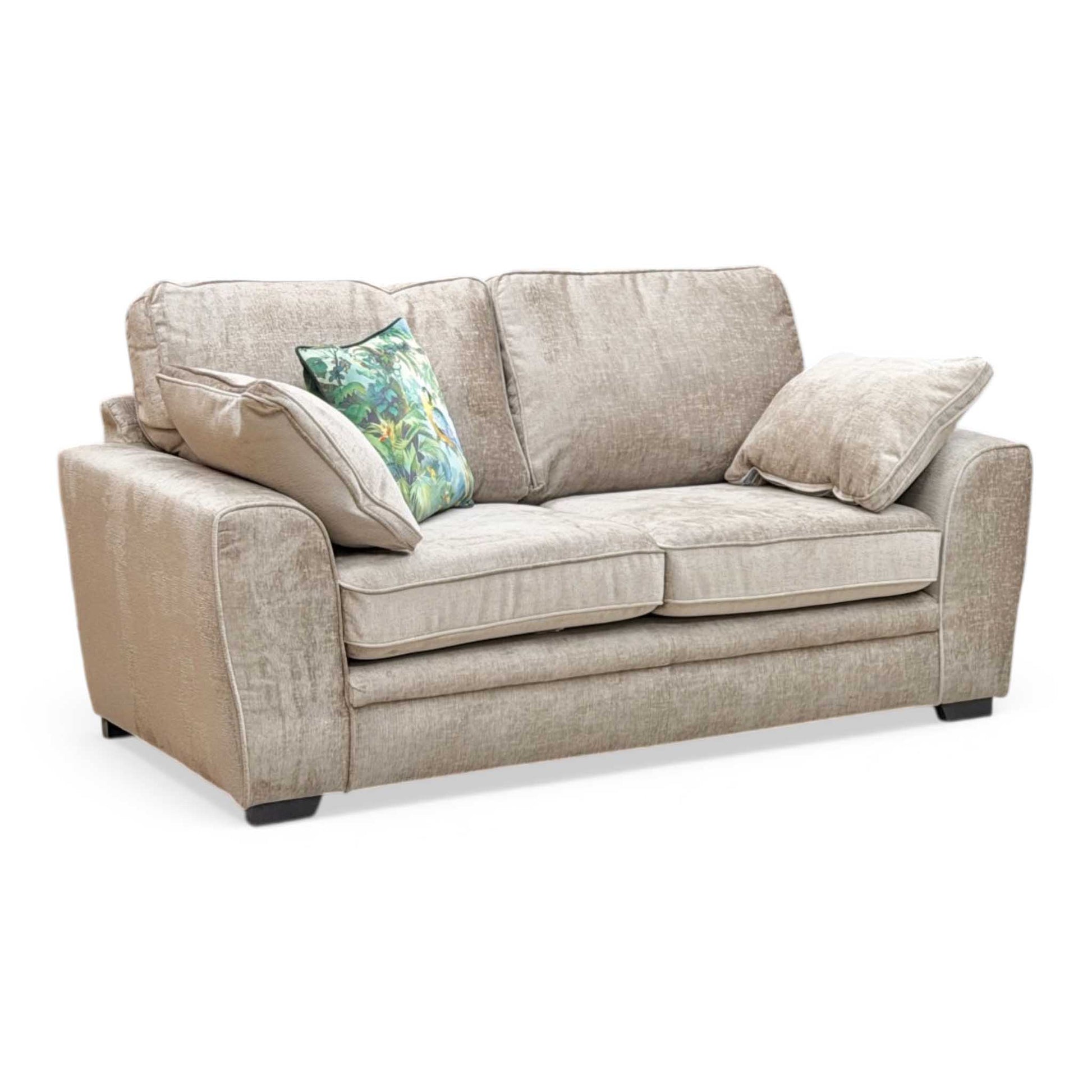 ‘Chalfont’ Adele Biscuit Brown Linen Fabric 2 Seater Sofa Sofology