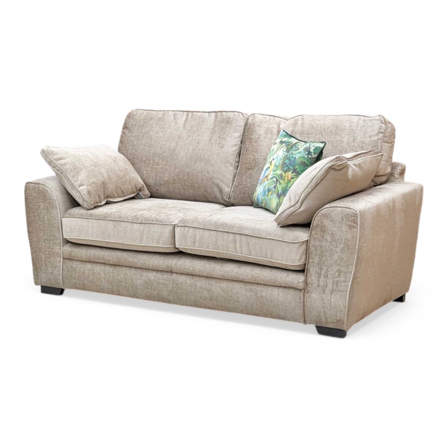 ‘Chalfont’ Adele Biscuit Brown Linen Fabric 2 Seater Sofa Sofology