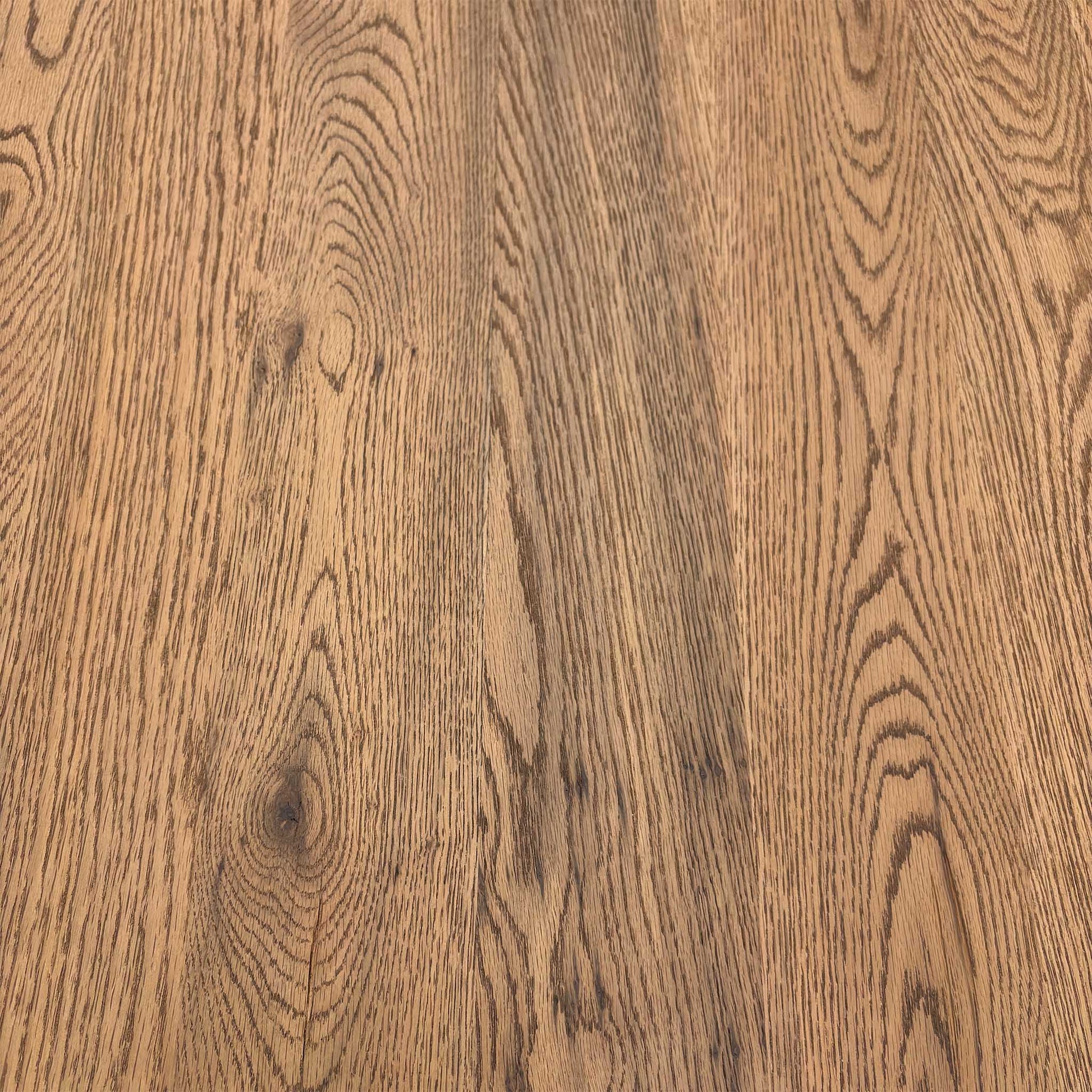 Bodahl 'Terra' 6 Old Bassano Solid Oak Raw Edge 220cm Dining Table with Metal Star Base Furniture Village
