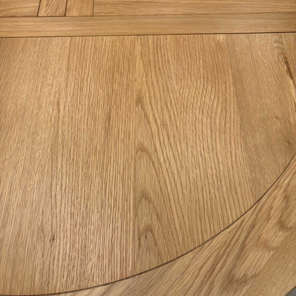 ‘Lewis’ Natural Oak Round Pedestal Butterfly Extending Dining Table Furniture Village