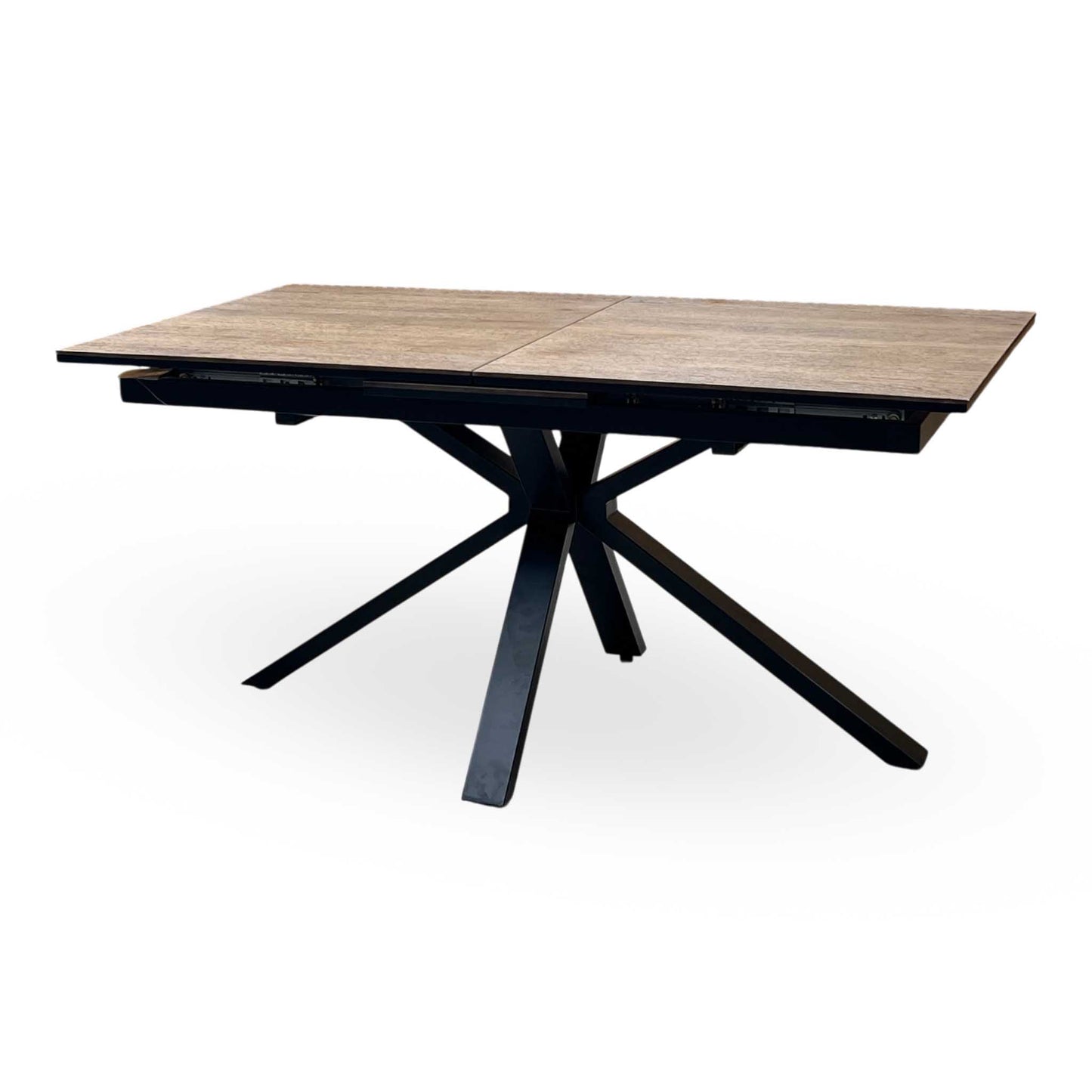 'Jupiter’ Dark Oak Pop Up Extending Dining Table Furniture Village