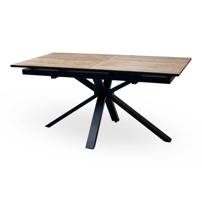 'Jupiter’ Dark Oak Pop Up Extending Dining Table Furniture Village