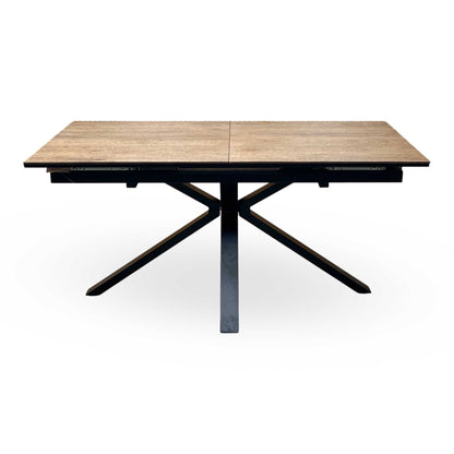 'Jupiter’ Dark Oak Pop Up Extending Dining Table Furniture Village