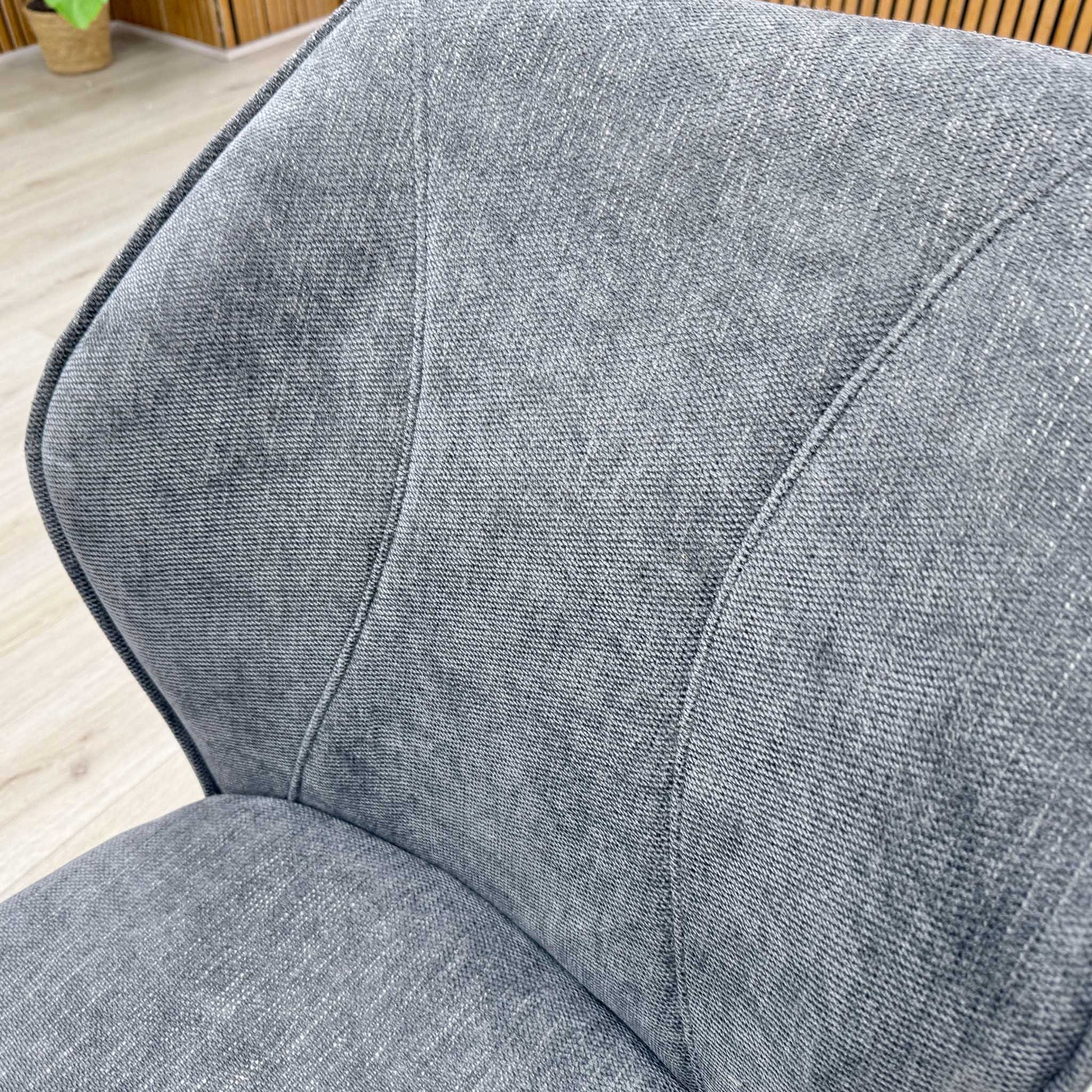 'Julio' G6 Anthracite Grey Fabric Swivel Dining Chair Furniture Village