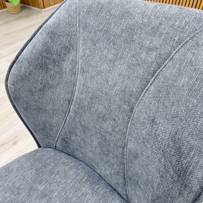 'Julio' G6 Anthracite Grey Fabric Swivel Dining Chair Furniture Village