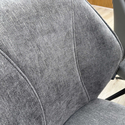 'Julio' G6 Anthracite Grey Fabric Set of 4 Swivel Dining Chairs Furniture Village