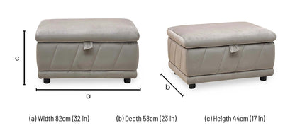 ‘Genius’ Opulence Cedar 51014 Fabric Storage Footstool Furniture Village