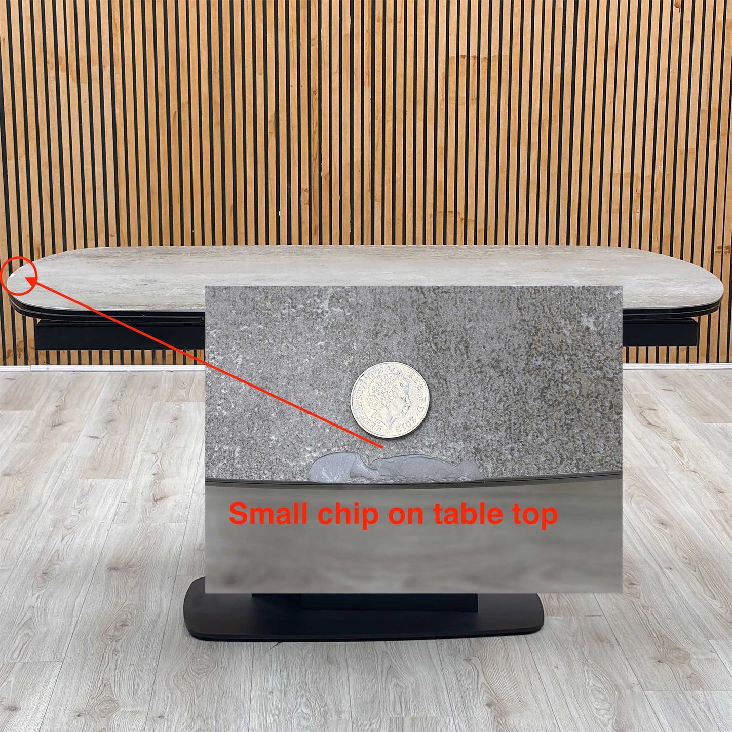 ‘Catalina’ Grey Ceramic Small Extending Dining Table Furniture Village