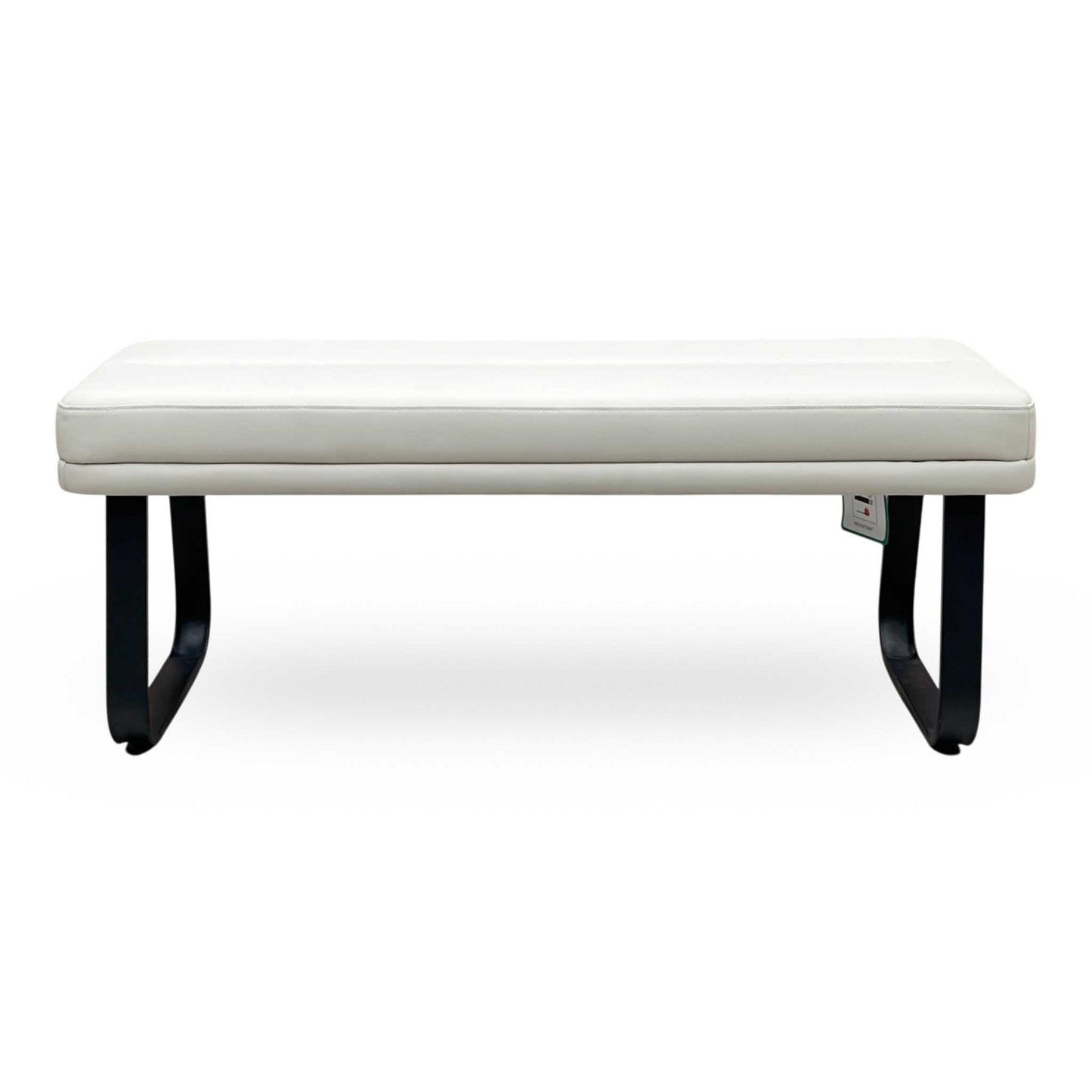‘Avuno’ Neutral Faux Leather Low Dining Bench Furniture Village