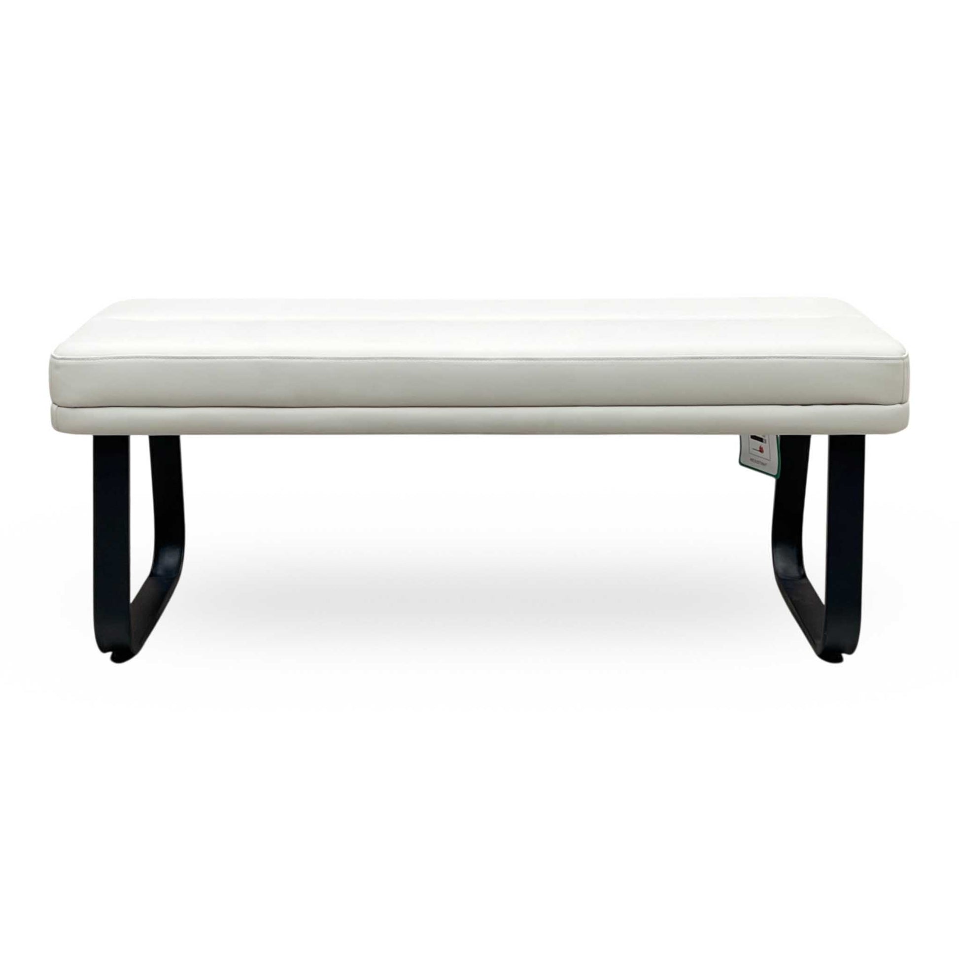 ‘Avuno’ Neutral Faux Leather Low Dining Bench Furniture Village