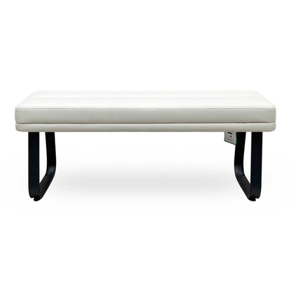‘Avuno’ Neutral Faux Leather Low Dining Bench Furniture Village