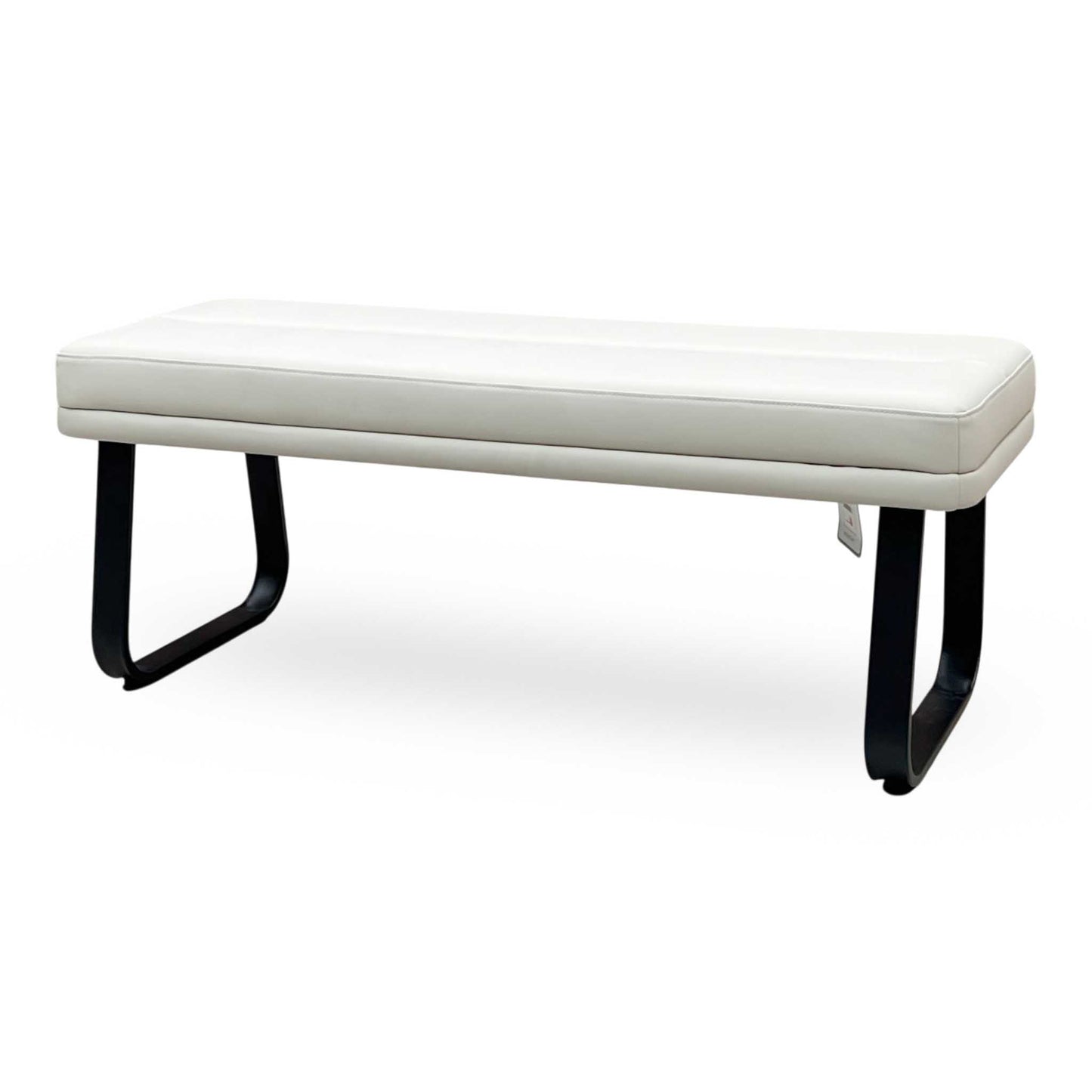 ‘Avuno’ Neutral Faux Leather Low Dining Bench Furniture Village