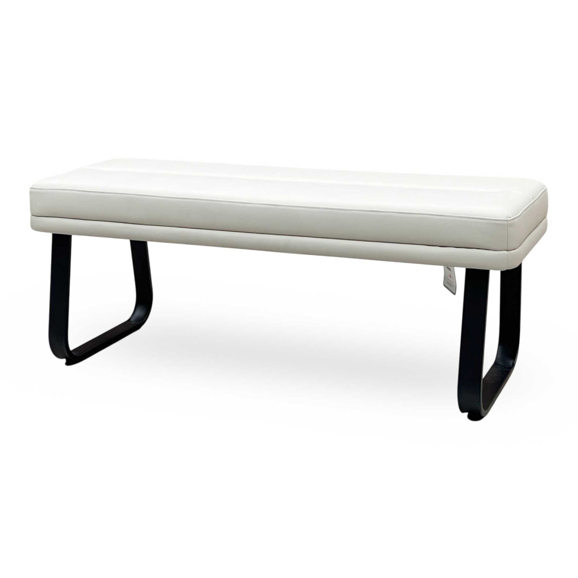 ‘Avuno’ Neutral Faux Leather Low Dining Bench Furniture Village