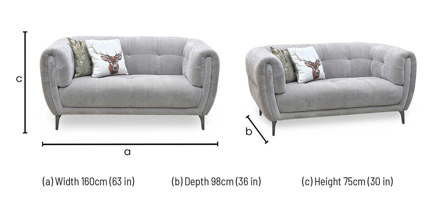 'Sienna’ Manhattan Nutmeg 58005 Fabric 2 Seater Sofa Furniture Village