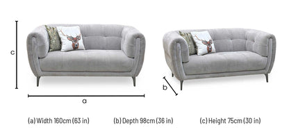 'Sienna’ Manhattan Nutmeg 58005 Fabric 2 Seater Sofa Furniture Village