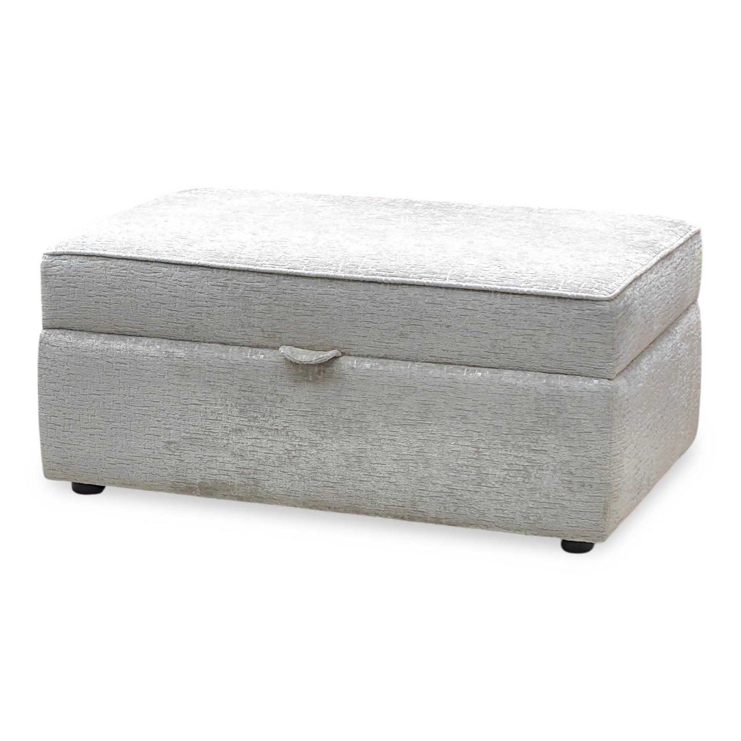 ‘Sasha’ Alexandra Truffle Fabric Large Storage Footstool Furniture Village