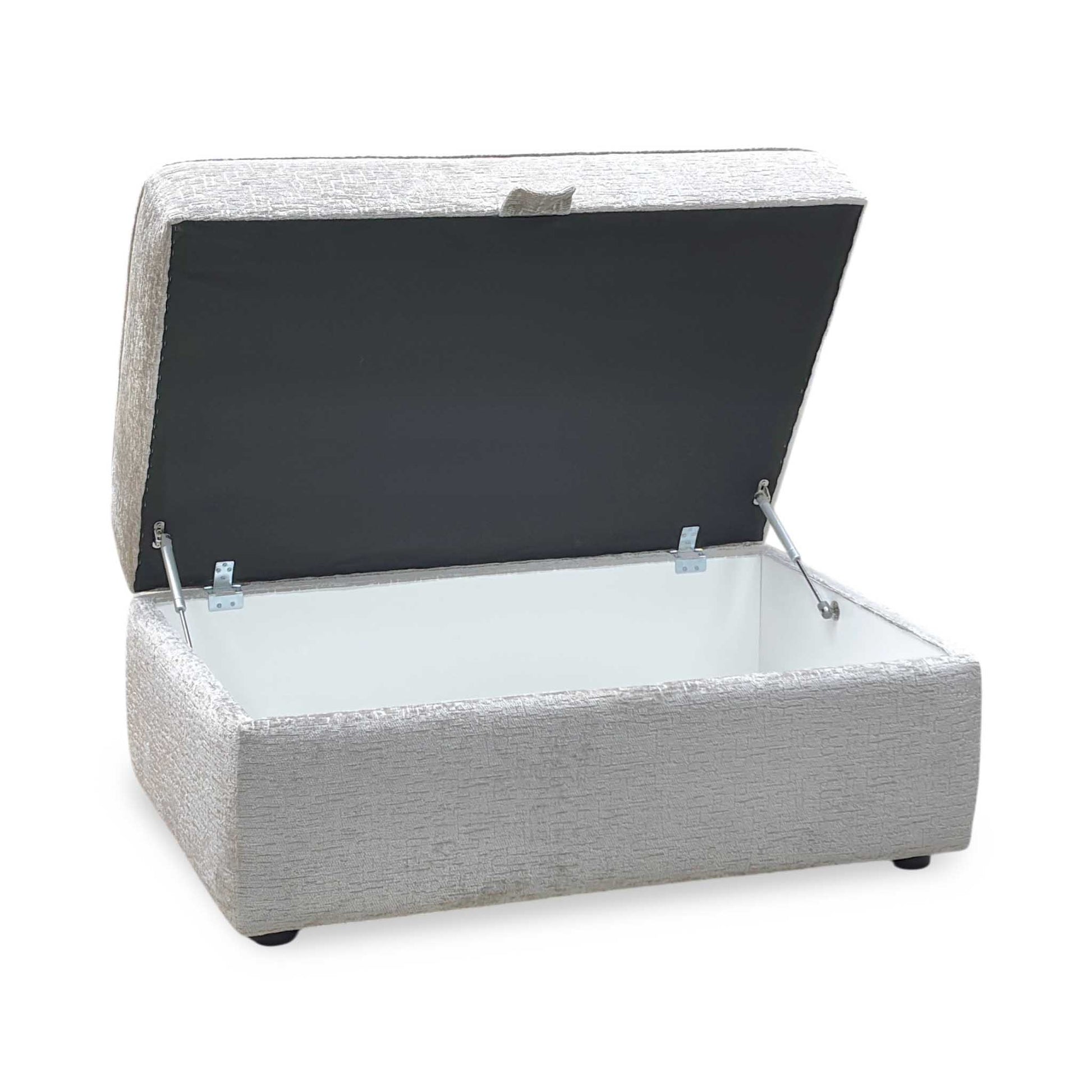 ‘Sasha’ Alexandra Truffle Fabric Large Storage Footstool Furniture Village