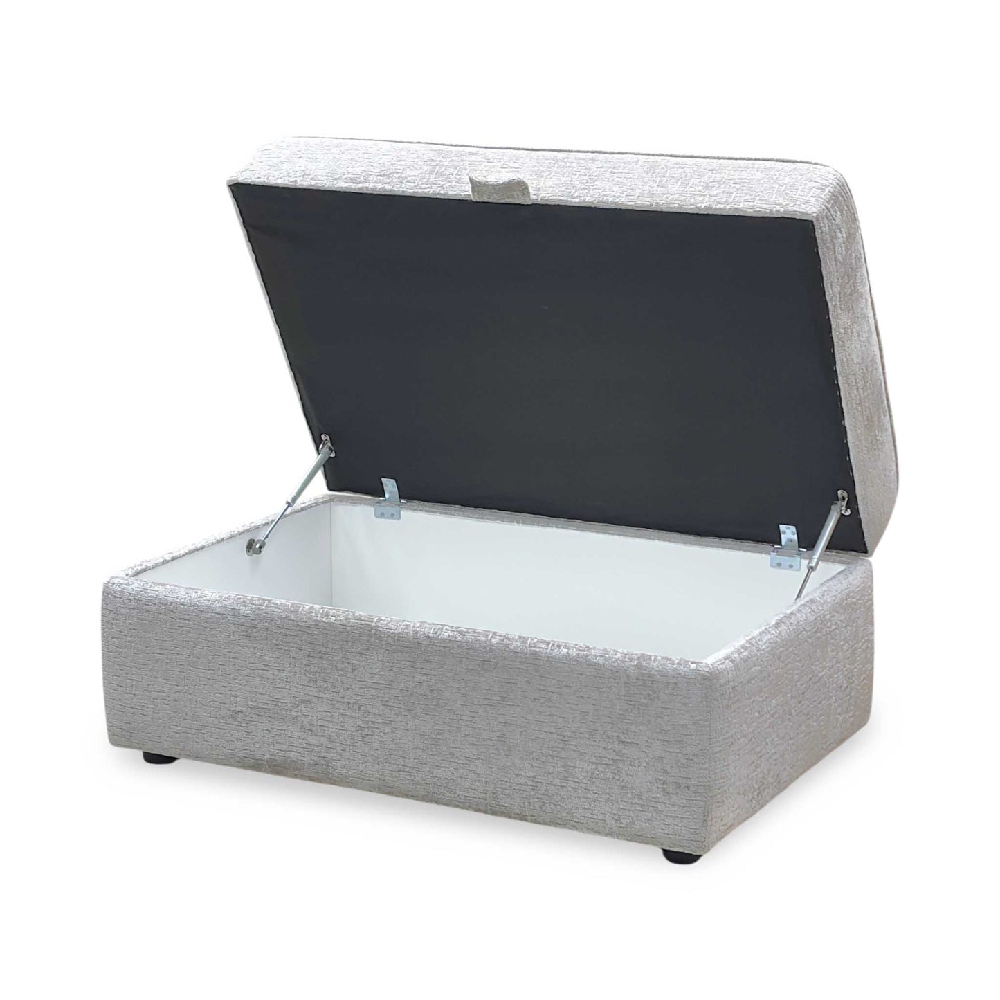 ‘Sasha’ Alexandra Truffle Fabric Large Storage Footstool Furniture Village