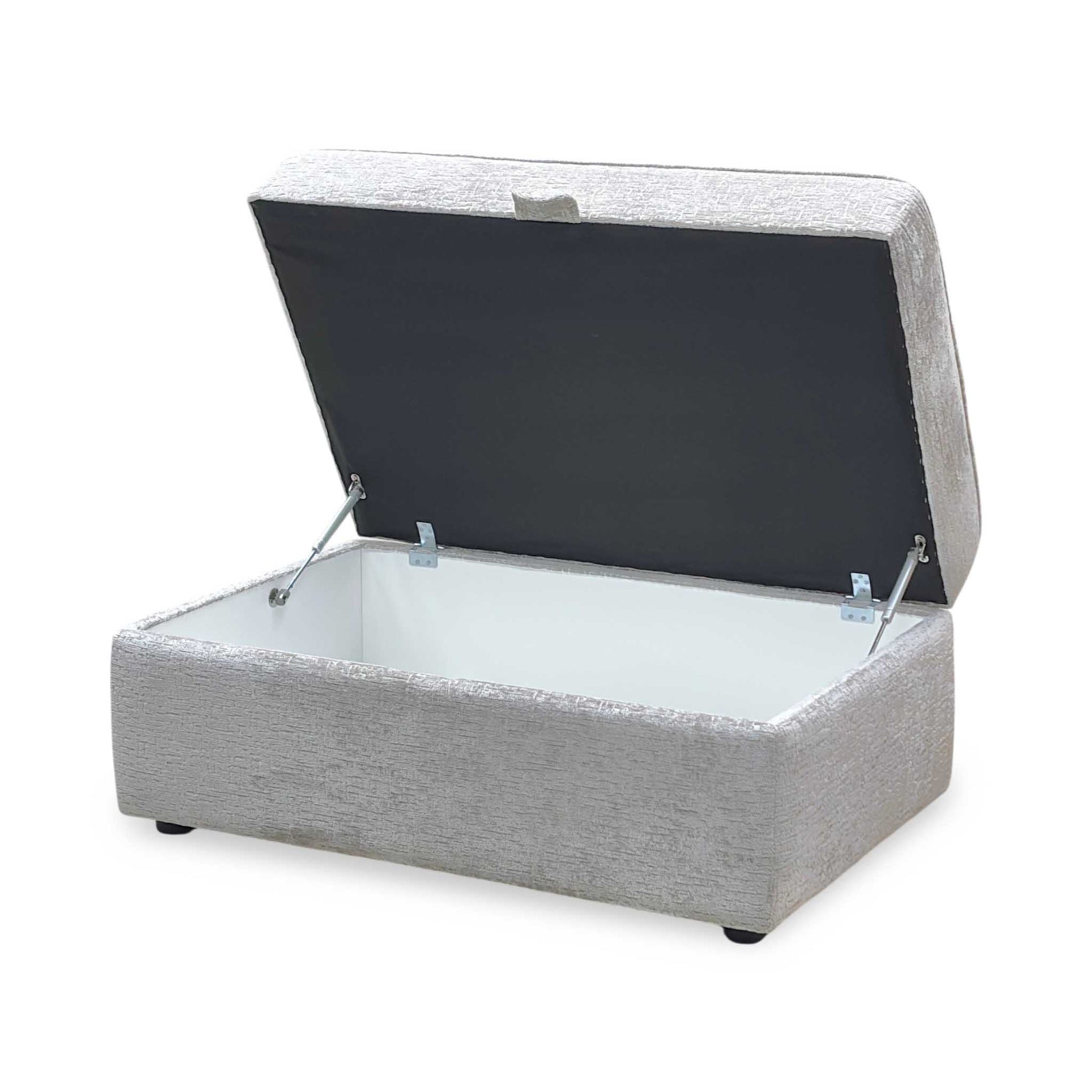 ‘Sasha’ Alexandra Truffle Fabric Large Storage Footstool Furniture Village