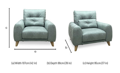 ‘Malmo’ Bfa-Ori-R12 Olive Green Suede Fabric Armchair Furniture Village