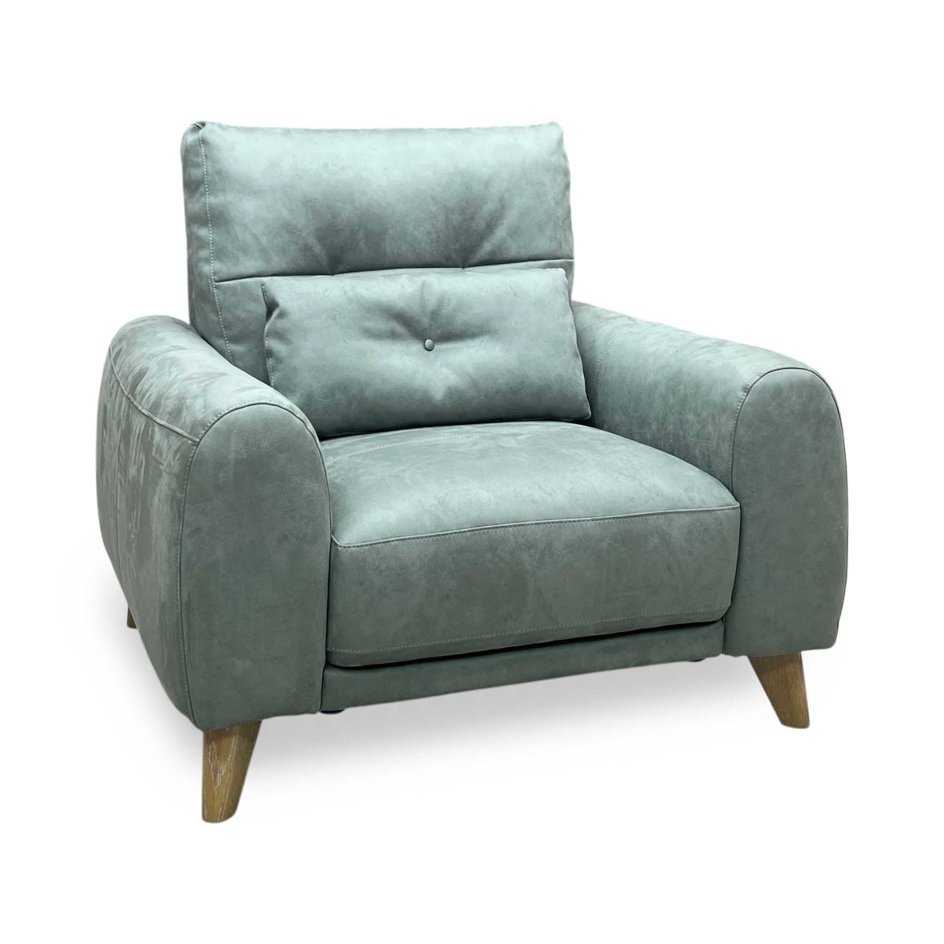 ‘Malmo’ Bfa-Ori-R12 Olive Green Suede Fabric Armchair Furniture Village