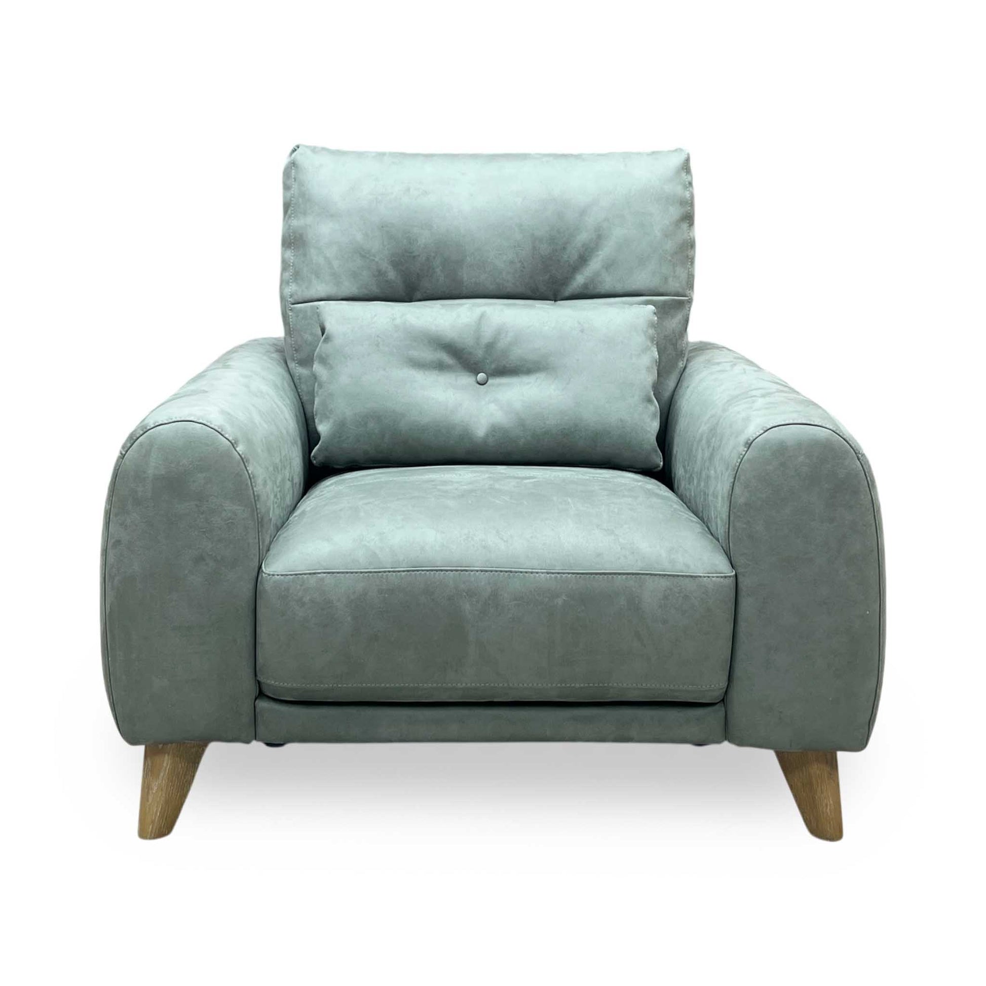 ‘Malmo’ Bfa-Ori-R12 Olive Green Suede Fabric Armchair Furniture Village