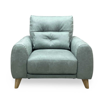 ‘Malmo’ Bfa-Ori-R12 Olive Green Suede Fabric Armchair Furniture Village