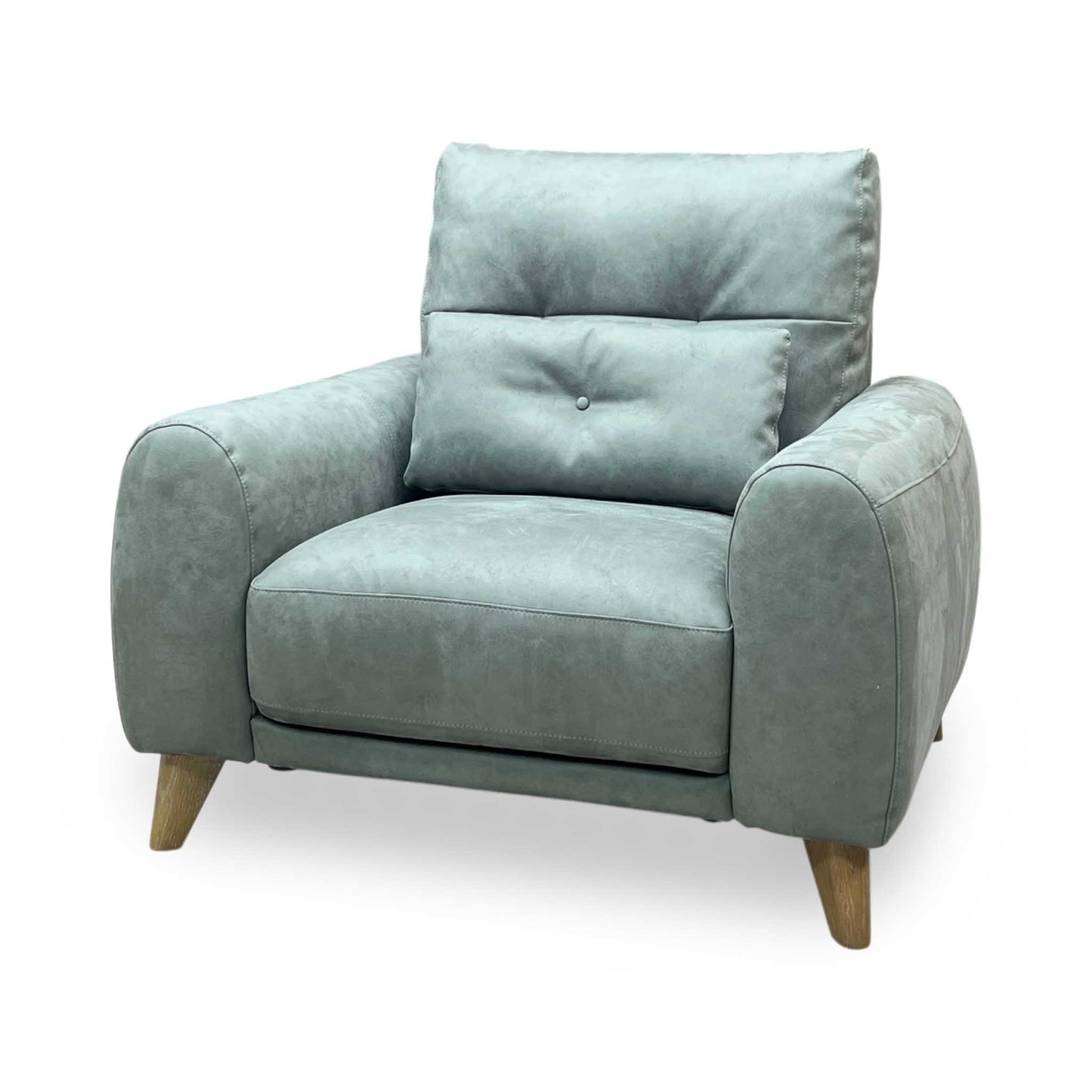 ‘Malmo’ Bfa-Ori-R12 Olive Green Suede Fabric Armchair Furniture Village