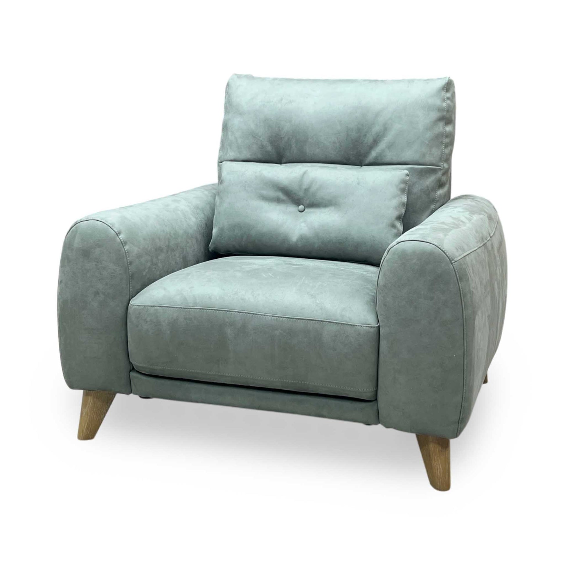 ‘Malmo’ Bfa-Ori-R12 Olive Green Suede Fabric Armchair Furniture Village