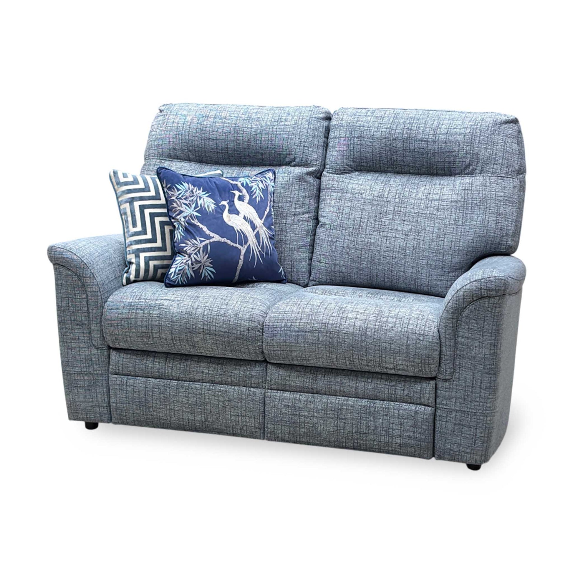 Parker Knoll 'Hudson 23' Dash Blue 001497-0080 Fabric 2 Seater Sofa Furniture Village