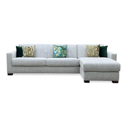 'Alcova’ Grey Fabric 3 Seater Sofa Bed with Storage Chaise Furniture Village