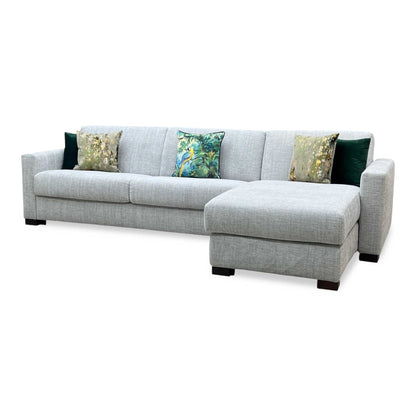 'Alcova’ Grey Fabric 3 Seater Sofa Bed with Storage Chaise Furniture Village