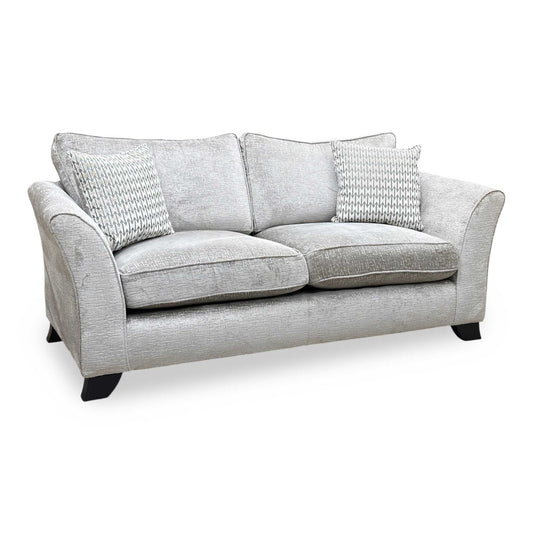 ‘Sasha’ Alexandra Truffle Chenille Fabric 3 Seater Sofa Furniture Village