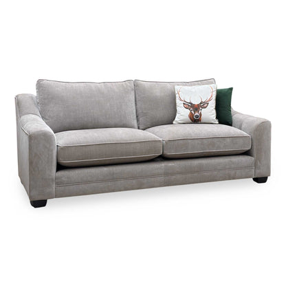 ‘Regency’ Aston Latte Fabric 3 Seater Sofa Furniture Village