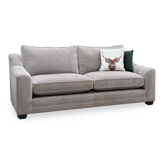 ‘Regency’ Aston Latte Fabric 3 Seater Sofa Furniture Village