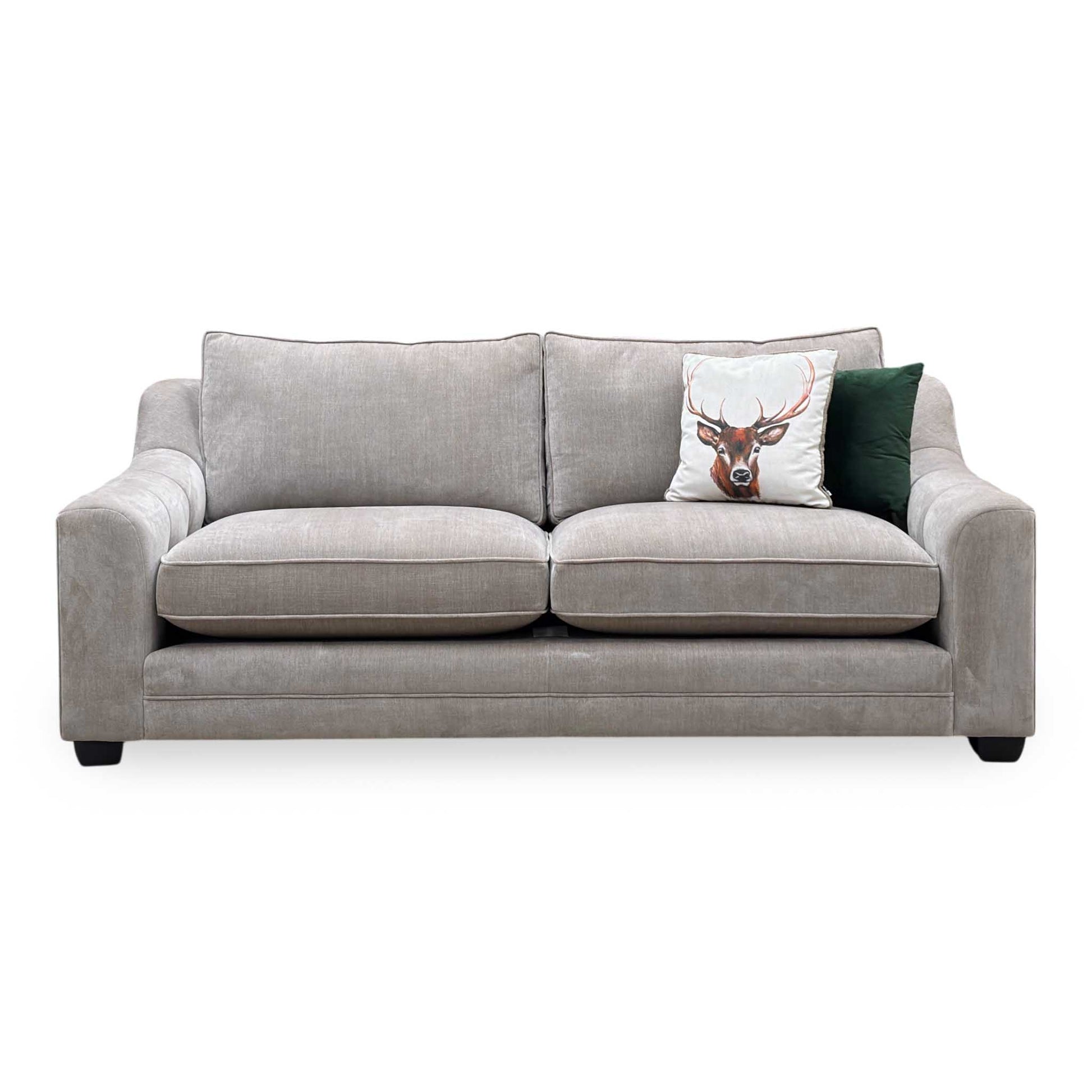 ‘Regency’ Aston Latte Fabric 3 Seater Sofa Furniture Village