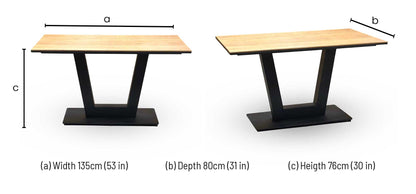 ‘Venus’ Earth Finish Dining Table Furniture Village