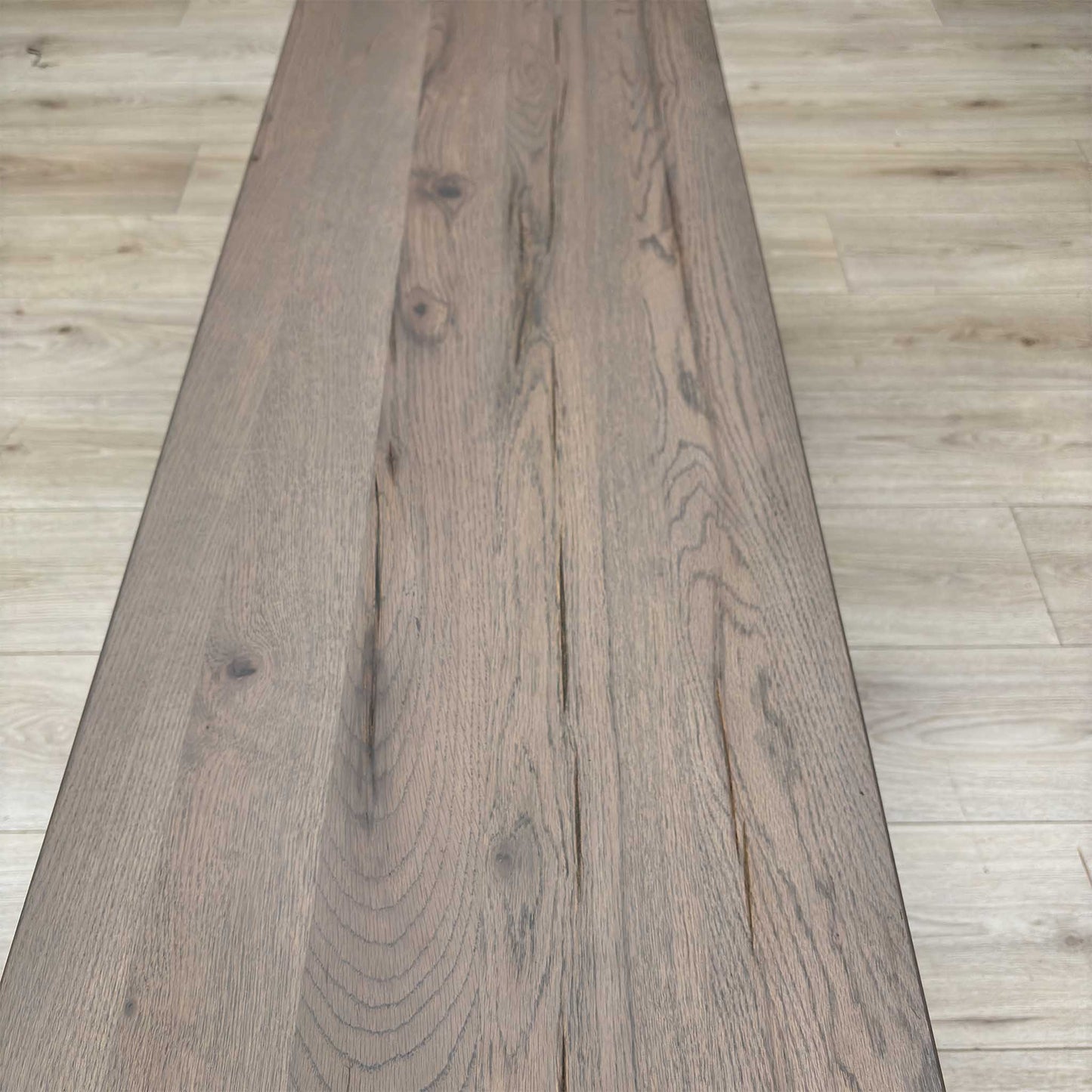 Bodahl 'Loki' 08 Vintage Grey Solid Oak 160cm Dining Bench with All Wooden X-Shaped Legs Furniture Village