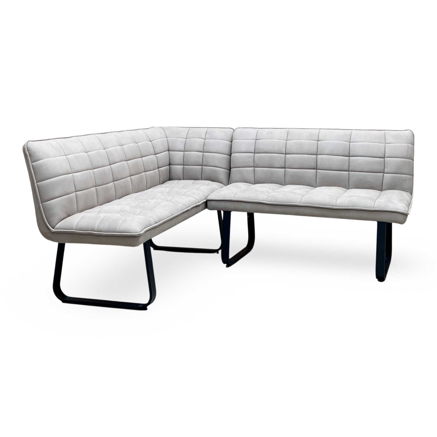 ‘Luno’ Taupe Faux Leather Left Hand Facing Corner Bench Furniture Village