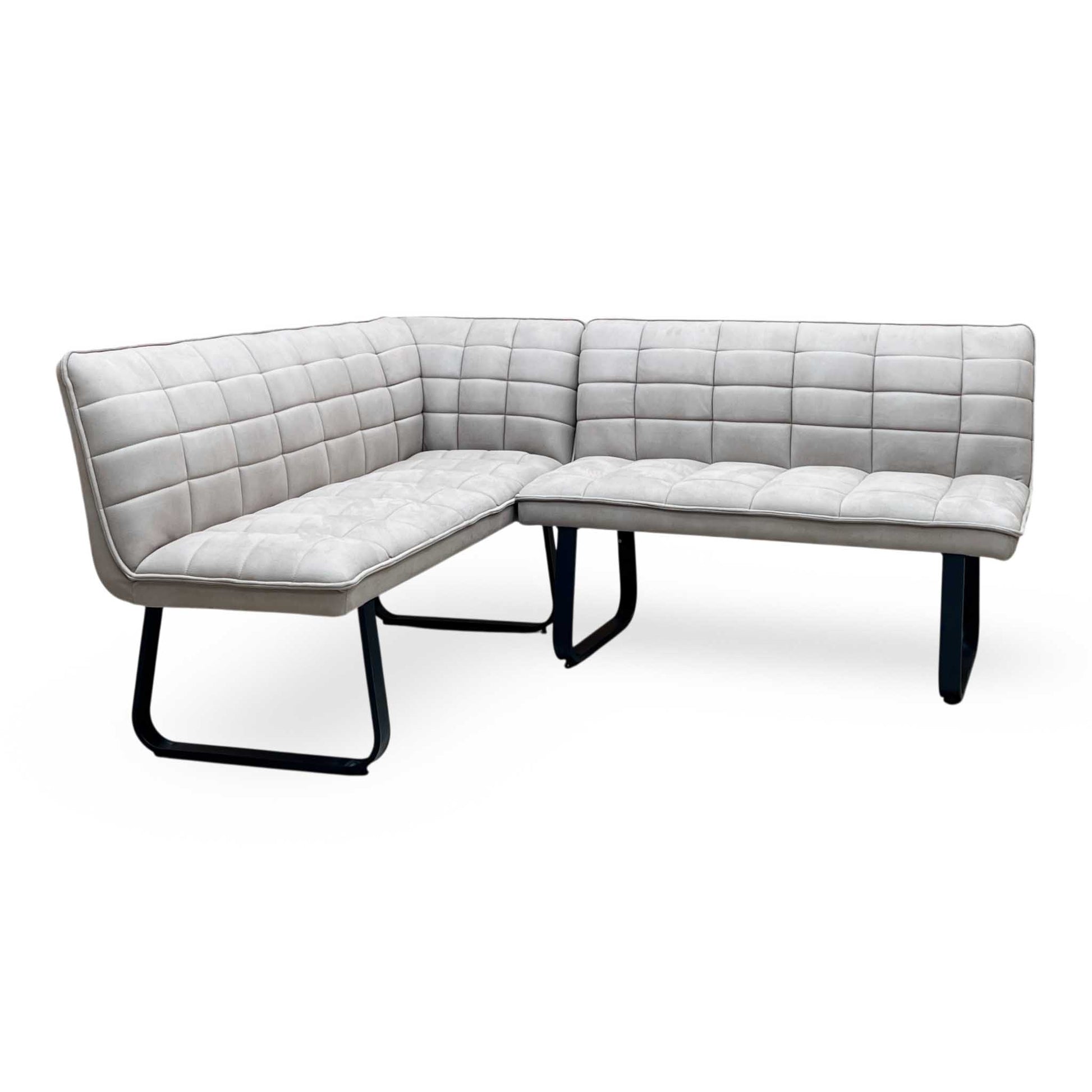 ‘Luno’ Taupe Faux Leather Left Hand Facing Corner Bench Furniture Village