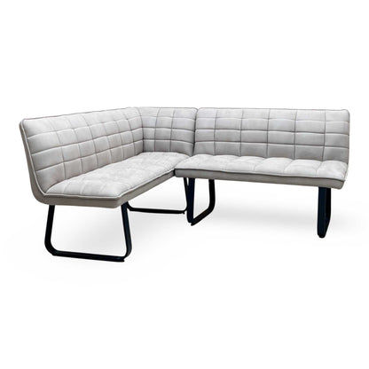 ‘Luno’ Taupe Faux Leather Left Hand Facing Corner Bench Furniture Village